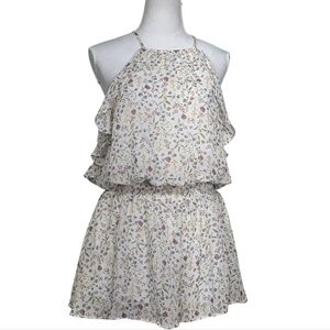 Mustard Seed Floral Sleeveless Romper Size Large